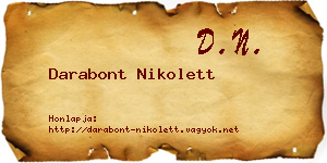 Darabont Nikolett névjegykártya